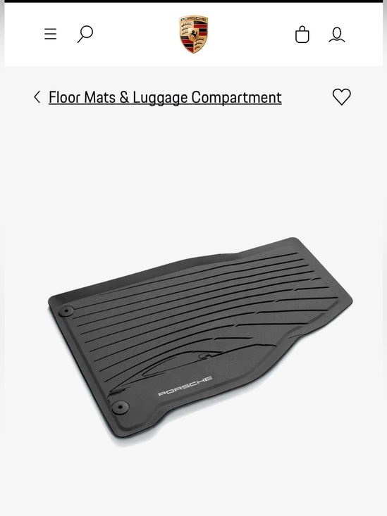 Porsche Design Other - OEM Porsche 🏎️All-Weather Front Floor Mats – Genuine Rubber Liners